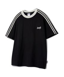 YOSEMITE（ヨセミティ）の「OGトラックラグラン半袖Tシャツブラック YT-302（Tシャツ/カットソー）」