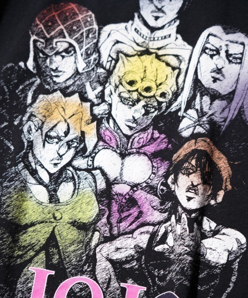 ジョジョの奇妙な冒険(ジョジョノキミョウナボウケン)の「THRIFTY LOOK スリフティルック / THRIFTY ANIME TEE 'JOJO'S BIZARRE ADVENTURE'(Tシャツ/カットソー・メンズ・ブラック・MEDIUM/LARGE/X-LARGE)」の4枚目の写真