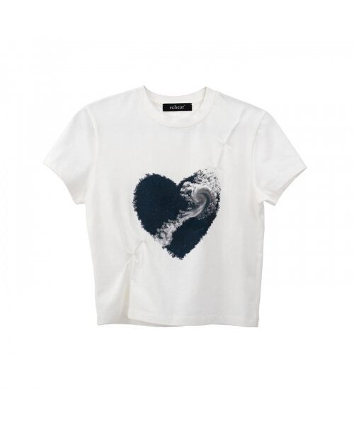 REHEAT(リヒート)の「ハートクラウドTシャツ_ホワイト(Tシャツ/カットソー・レディース・その他・1/2)」の1枚目の写真