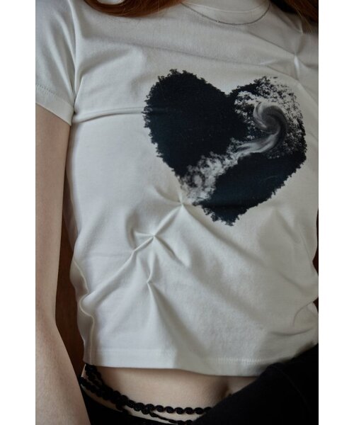 REHEAT(リヒート)の「ハートクラウドTシャツ_ホワイト(Tシャツ/カットソー・レディース・その他・1/2)」の4枚目の写真