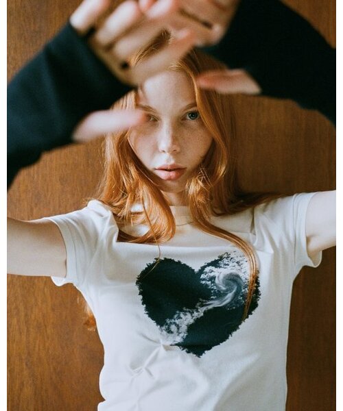 REHEAT(リヒート)の「ハートクラウドTシャツ_ホワイト(Tシャツ/カットソー・レディース・その他・1/2)」の5枚目の写真