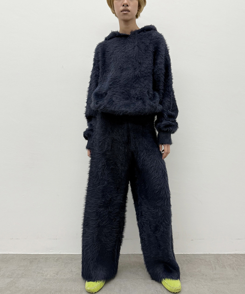 Oriens JOURNAL STANDARD（オリエンス ジャーナルスタンダード）の「ファーファーニットフーディー（ニット/セーター・レディース・グレー/ネイビー・FREE）」の21枚目の写真