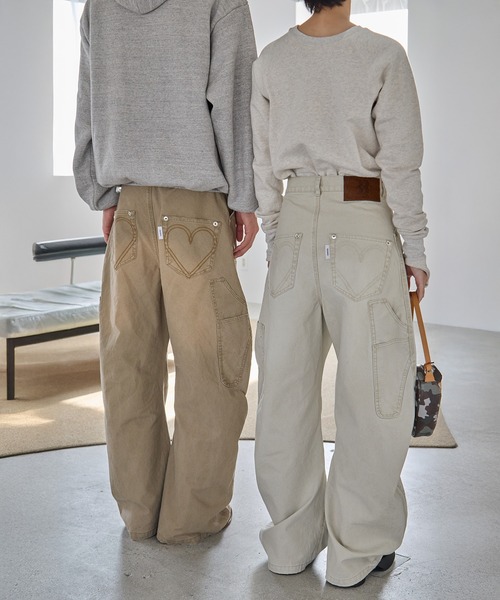 CONZ（コンズ）の「BASICKS×DUCK DOUBLE KNEE CURVED LEG PANTS（その他パンツ・レディース・オフホワイト/ブラック/ライトピンク・1/2）」の16枚目の写真