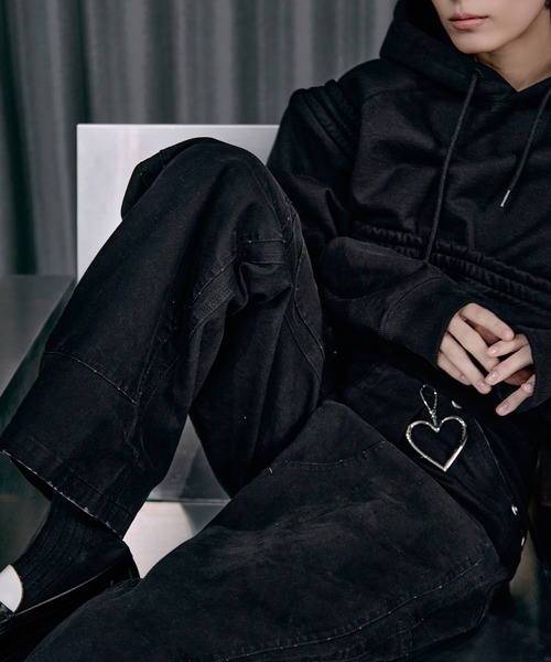 CONZ（コンズ）の「BASICKS×DUCK DOUBLE KNEE CURVED LEG PANTS（その他パンツ・レディース・オフホワイト/ブラック/ライトピンク・1/2）」の22枚目の写真