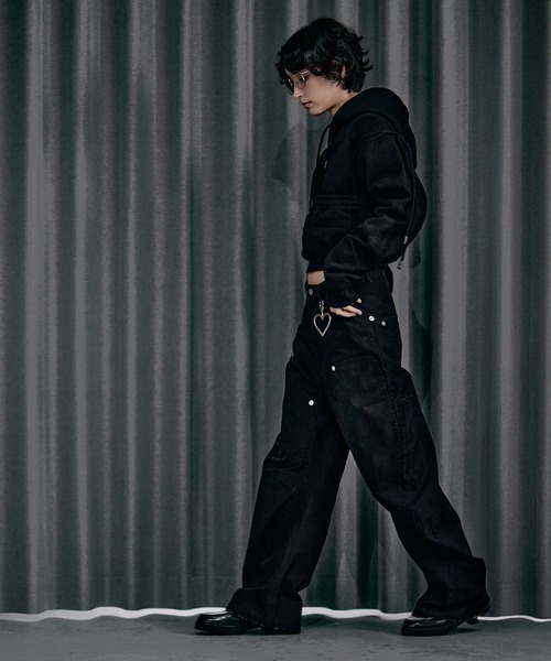 CONZ（コンズ）の「BASICKS×DUCK DOUBLE KNEE CURVED LEG PANTS（その他パンツ・レディース・オフホワイト/ブラック/ライトピンク・1/2）」の19枚目の写真