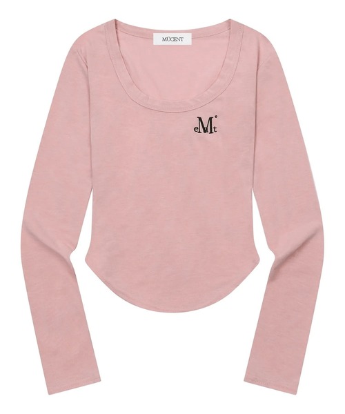 MUCENT(ムセント)の「MUCENT/スクエアネックロングスリーブ(Tシャツ/カットソー・レディース・グレー/ブラック/アイボリー/ピンク/ブラウン/チャコール・FREE)」の7枚目の写真