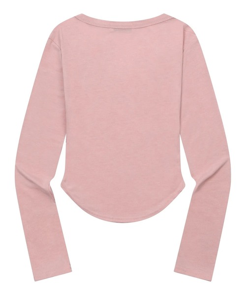 MUCENT(ムセント)の「MUCENT/スクエアネックロングスリーブ(Tシャツ/カットソー・レディース・グレー/ブラック/アイボリー/ピンク/ブラウン/チャコール・FREE)」の8枚目の写真