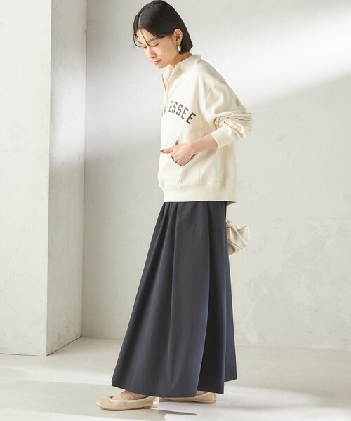 SHIPS（シップス）の「【SHIPS別注】TENNESSEE:〈洗濯機可能〉ハーフ ジップ スウェット（スウェット・レディース・アイボリー/チャコールグレー・ONE SIZE）」の10枚目の写真