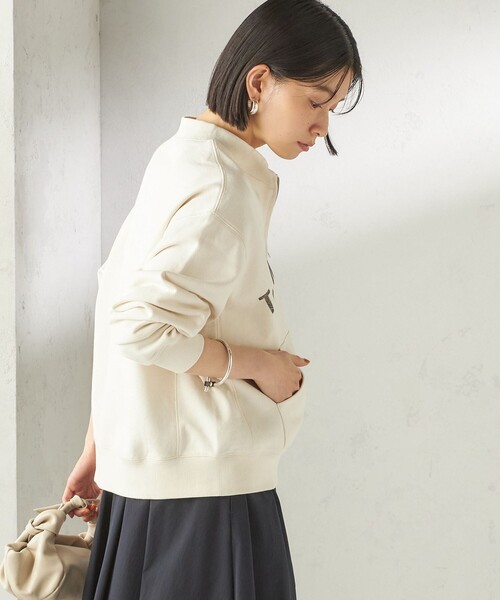 SHIPS（シップス）の「【SHIPS別注】TENNESSEE:〈洗濯機可能〉ハーフ ジップ スウェット（スウェット・レディース・アイボリー/チャコールグレー・ONE SIZE）」の14枚目の写真