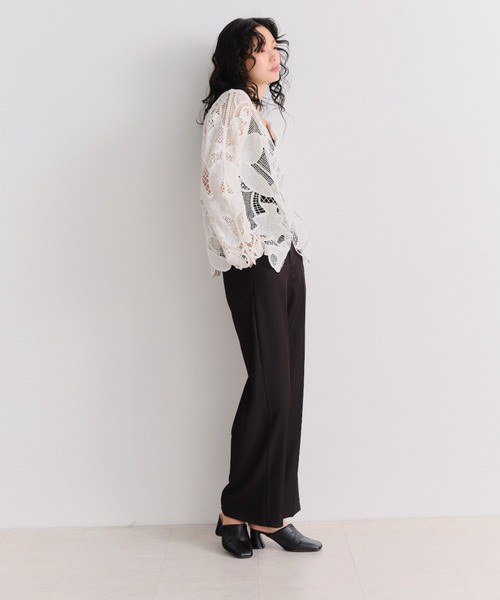 Shelly island（シェリーアイランド）の「レース編みカーディガン（カーディガン/ボレロ・レディース・ホワイト/ブラック・FREE）」の14枚目の写真