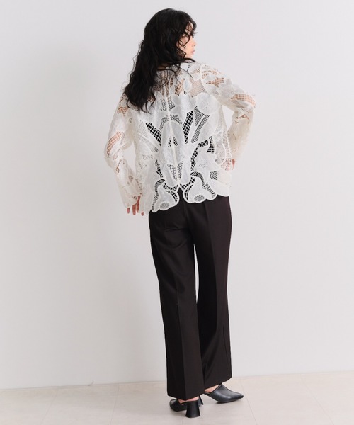 Shelly island（シェリーアイランド）の「レース編みカーディガン（カーディガン/ボレロ・レディース・ホワイト/ブラック・FREE）」の15枚目の写真