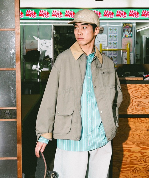 niko and...（ニコアンド）の「ハンティングブルゾン（ブルゾン・メンズ・インディゴブルー/カーキ/アイボリー・MEDIUM/LARGE）」の9枚目の写真