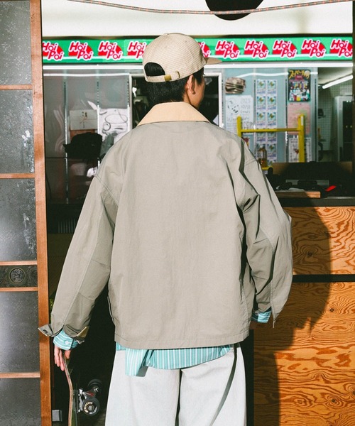 niko and...（ニコアンド）の「ハンティングブルゾン（ブルゾン・メンズ・インディゴブルー/カーキ/アイボリー・MEDIUM/LARGE）」の10枚目の写真