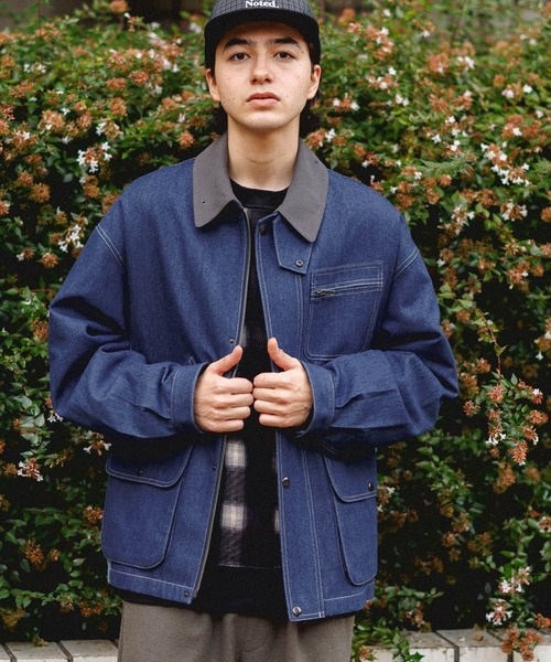 niko and...（ニコアンド）の「ハンティングブルゾン（ブルゾン・メンズ・インディゴブルー/カーキ/アイボリー・MEDIUM/LARGE）」の14枚目の写真