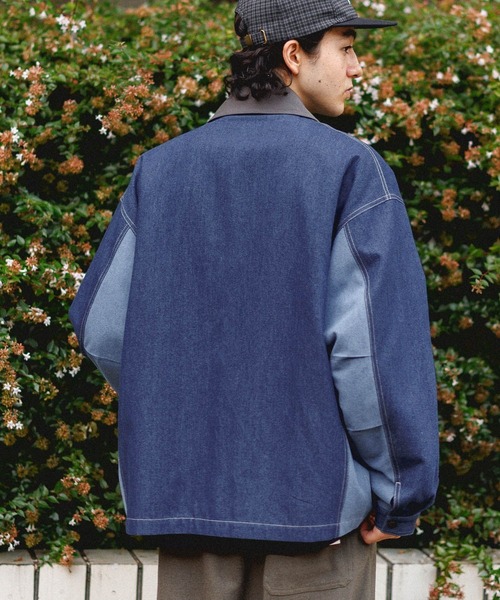 niko and...（ニコアンド）の「ハンティングブルゾン（ブルゾン・メンズ・インディゴブルー/カーキ/アイボリー・MEDIUM/LARGE）」の15枚目の写真