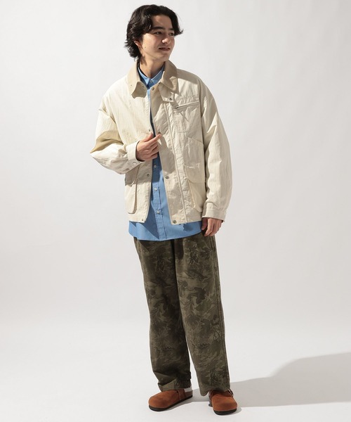 niko and...（ニコアンド）の「ハンティングブルゾン（ブルゾン・メンズ・インディゴブルー/カーキ/アイボリー・MEDIUM/LARGE）」の16枚目の写真