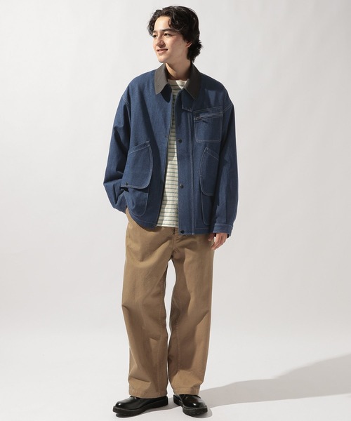 niko and...（ニコアンド）の「ハンティングブルゾン（ブルゾン・メンズ・インディゴブルー/カーキ/アイボリー・MEDIUM/LARGE）」の22枚目の写真