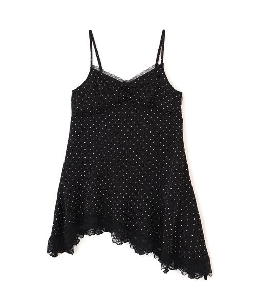 FREE'S MART（フリーズマート）の「◆イレヘムレースキャミワンピース【ドット柄有り】（ワンピース・レディース・ホワイト系その他/ホワイト/ブラック系その他・FREE）」の12枚目の写真