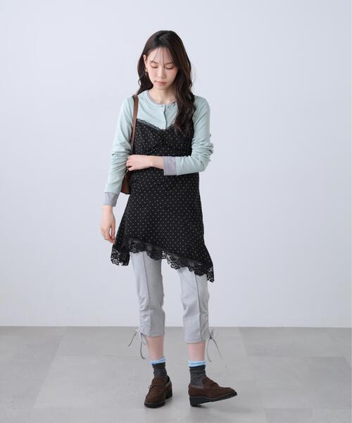 FREE'S MART（フリーズマート）の「◆イレヘムレースキャミワンピース【ドット柄有り】（ワンピース・レディース・ホワイト系その他/ホワイト/ブラック系その他・FREE）」の15枚目の写真