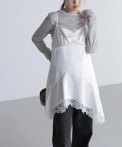 FREE'S MART（フリーズマート）の「◆イレヘムレースキャミワンピース【ドット柄有り】（ワンピース・レディース・ホワイト系その他/ホワイト/ブラック系その他・FREE）」の22枚目の写真