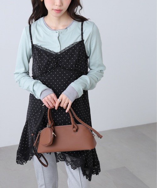 FREE'S MART（フリーズマート）の「◆イレヘムレースキャミワンピース【ドット柄有り】（ワンピース・レディース・ホワイト系その他/ホワイト/ブラック系その他・FREE）」の7枚目の写真