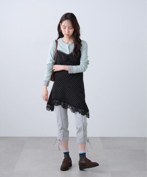 FREE'S MART（フリーズマート）の「◆イレヘムレースキャミワンピース【ドット柄有り】（ワンピース・レディース・ホワイト系その他/ホワイト/ブラック系その他・FREE）」の8枚目の写真