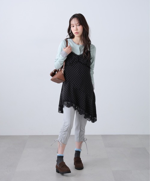 FREE'S MART（フリーズマート）の「◆イレヘムレースキャミワンピース【ドット柄有り】（ワンピース・レディース・ホワイト系その他/ホワイト/ブラック系その他・FREE）」の9枚目の写真