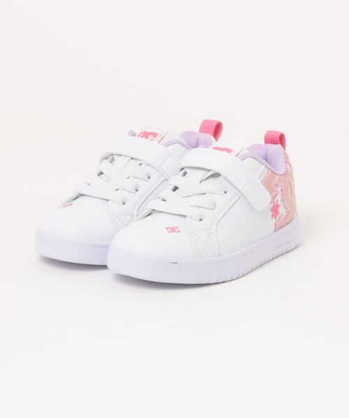 DC SHOES（ディーシーシューズ）の「516 Ks COURT GRAFFIK（スニーカー・キッズ・ホワイト×ピンク/ホワイト×ブラック・18.0cm/19.0cm/20.0cm/17.0cm/21.0cm/22.0cm）」の2枚目の写真