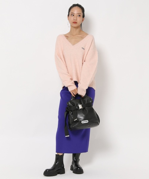 OUTDOOR PRODUCTS（アウトドアプロダクツ）の「【HEREIAM】OUTDOOR PRODUCTS別注/2WAYベルトトートバッグS(ﾚｻﾞｰ)（トートバッグ・レディース・ブラック・FREE）」の2枚目の写真