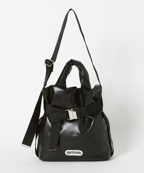 OUTDOOR PRODUCTS（アウトドアプロダクツ）の「【HEREIAM】OUTDOOR PRODUCTS別注/2WAYベルトトートバッグS(ﾚｻﾞｰ)（トートバッグ・レディース・ブラック・FREE）」の4枚目の写真