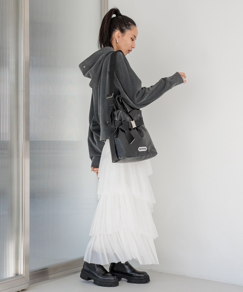 OUTDOOR PRODUCTS（アウトドアプロダクツ）の「【HEREIAM】OUTDOOR PRODUCTS別注/2WAYベルトトートバッグS(ﾚｻﾞｰ)（トートバッグ・レディース・ブラック・FREE）」の11枚目の写真