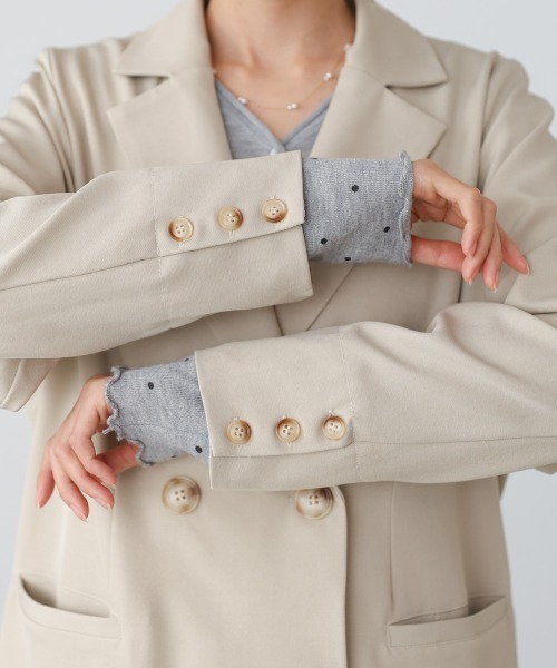 Bab（バブ）の「【スリーピース対応】裾フリルダブルジャケット（その他アウター・レディース・チャコールグレー/ベージュ/A・M）」の21枚目の写真