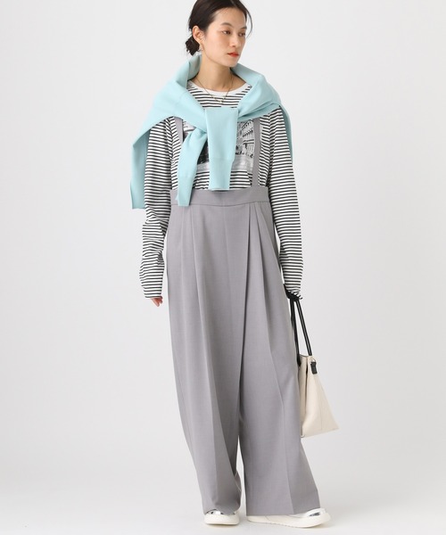 Elura（エルーラ）の「映えラクサロペット/634731（サロペット/オーバーオール・レディース・ネイビー/ライトグレー/チェック・FREE）」の2枚目の写真