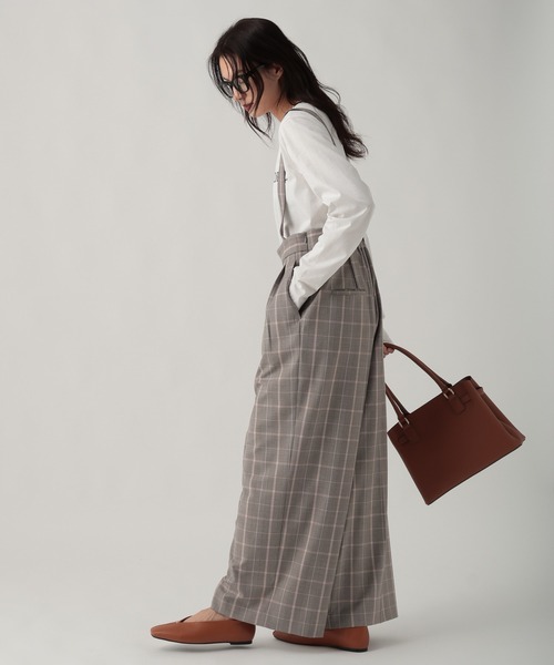 Elura（エルーラ）の「映えラクサロペット/634731（サロペット/オーバーオール・レディース・ネイビー/ライトグレー/チェック・FREE）」の14枚目の写真