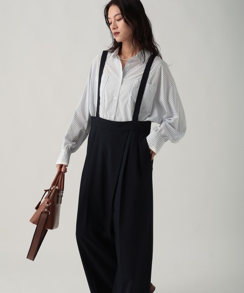 Elura（エルーラ）の「映えラクサロペット/634731（サロペット/オーバーオール・レディース・ネイビー/ライトグレー/チェック・FREE）」の21枚目の写真