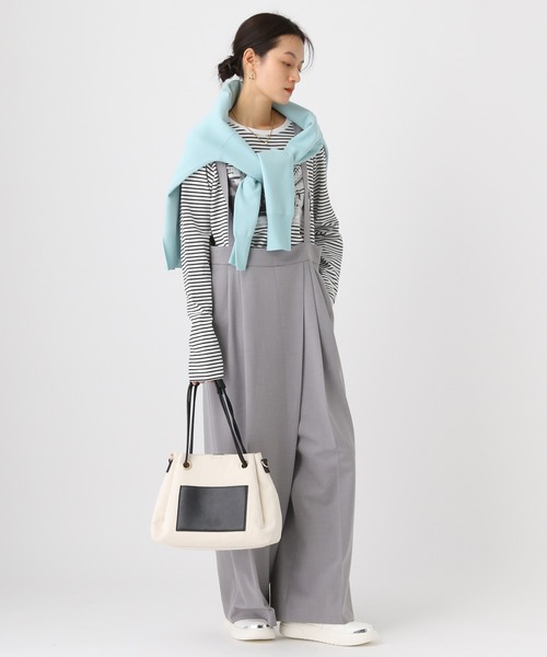 Elura（エルーラ）の「映えラクサロペット/634731（サロペット/オーバーオール・レディース・ネイビー/ライトグレー/チェック・FREE）」の10枚目の写真