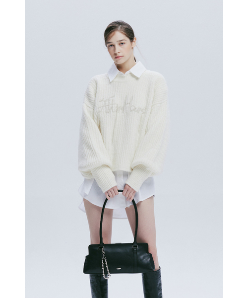 AFTERHOURS(アフターアワーズ)の「PUFF SLEEVE ALPACA KNIT TOP (IVORY)(ニット/セーター・レディース・その他・FREE)」の4枚目の写真