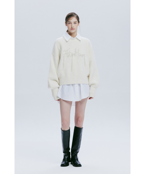 AFTERHOURS(アフターアワーズ)の「PUFF SLEEVE ALPACA KNIT TOP (IVORY)(ニット/セーター・レディース・その他・FREE)」の6枚目の写真