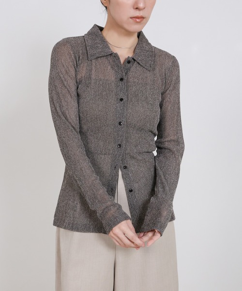 select MOCA(セレクトモカ)の「ボタンデザインポロメッシュカーディガン(カーディガン/ボレロ・レディース・ライトブラウン/チャコールグレー/ブラック・FREE)」の16枚目の写真