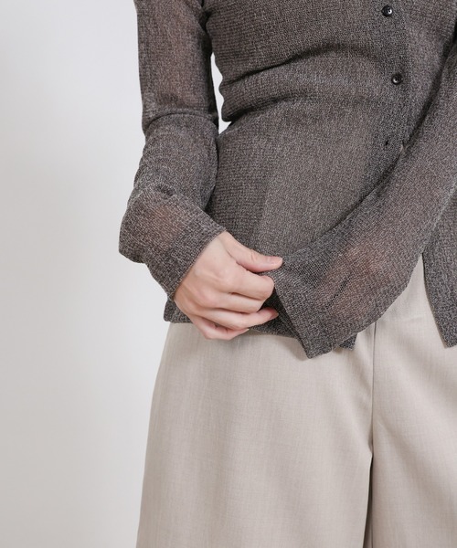 select MOCA(セレクトモカ)の「ボタンデザインポロメッシュカーディガン(カーディガン/ボレロ・レディース・ライトブラウン/チャコールグレー/ブラック・FREE)」の20枚目の写真