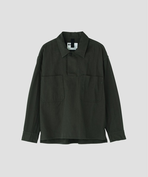 MHL.（エムエイチエル）の「WORK COTTON DRILL SHIRT（シャツ/ブラウス・メンズ・グレー系その他7/ブラウン系その他2・LARGE/MEDIUM）」の5枚目の写真