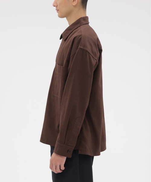 MHL.（エムエイチエル）の「WORK COTTON DRILL SHIRT（シャツ/ブラウス・メンズ・グレー系その他7/ブラウン系その他2・LARGE/MEDIUM）」の8枚目の写真