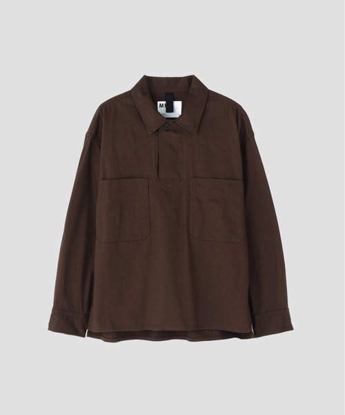MHL.（エムエイチエル）の「WORK COTTON DRILL SHIRT（シャツ/ブラウス・メンズ・グレー系その他7/ブラウン系その他2・LARGE/MEDIUM）」の9枚目の写真