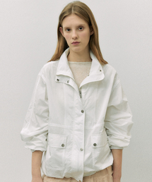 HIGH NECK WIND JACKET WHITE