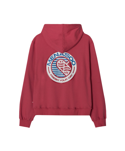 MENASOO(ミナス)の「Menasoo Hearttrack Hoodie_Pink(パーカー・レディース・PINK・1/2)」の7枚目の写真