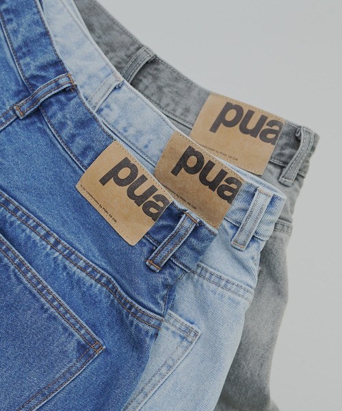 PUAL CE CIN（ピュアルセシン）の「セルビッチデニムワークパンツ（デニムパンツ・レディース・インディゴブルー/ブルー/グレー・FREE）」の4枚目の写真