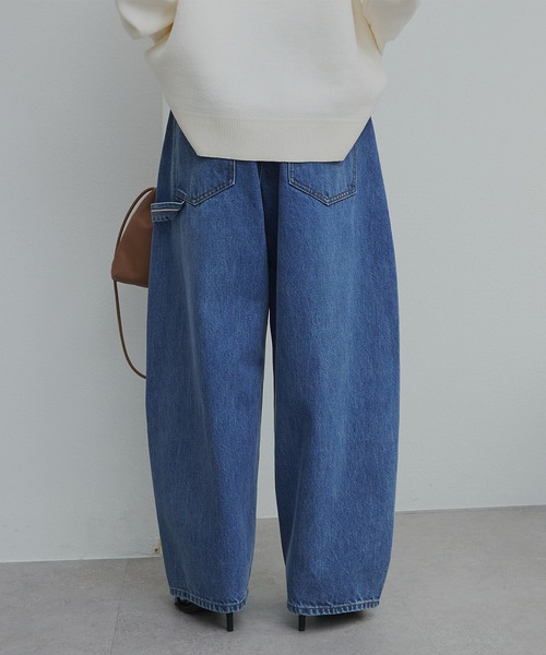 PUAL CE CIN（ピュアルセシン）の「セルビッチデニムワークパンツ（デニムパンツ・レディース・インディゴブルー/ブルー/グレー・FREE）」の15枚目の写真