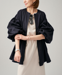 VERMEIL par iena | 《追加2》ノーカラーギャザーZIPブルゾン(その他アウター)