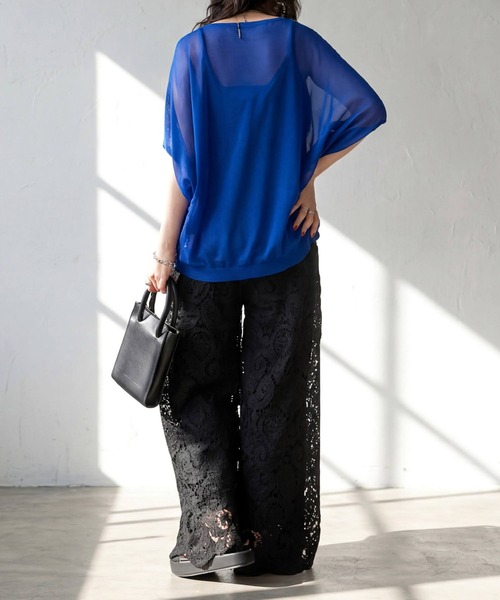 antiqua(アンティカ)の「レース ワイドパンツ(その他パンツ・レディース・ブラック・ONESIZE)」の8枚目の写真