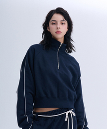 NINEZ（ナインゼット）の「パイピングハーフジップスウェットシャツ (2カラー)（その他トップス）」